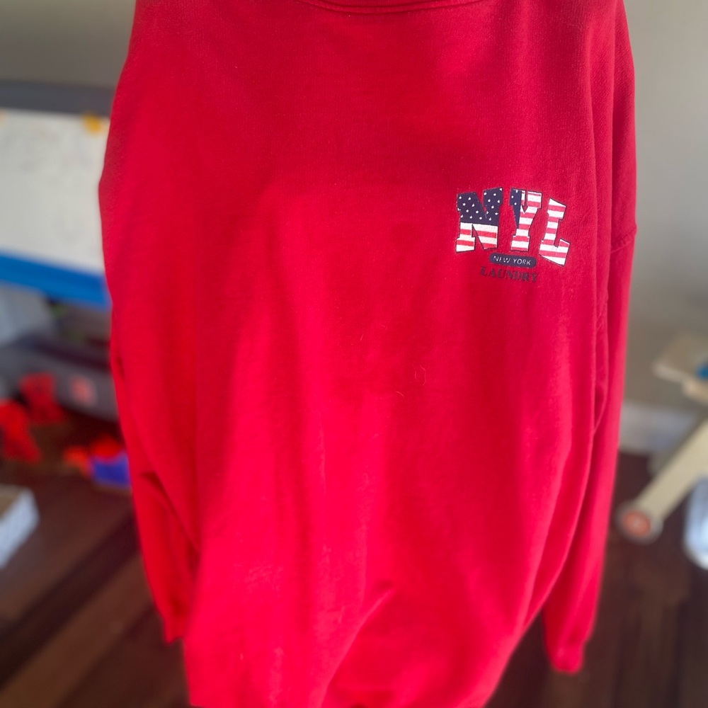 Vintage New York Laundry Red Crewneck Made in USA
